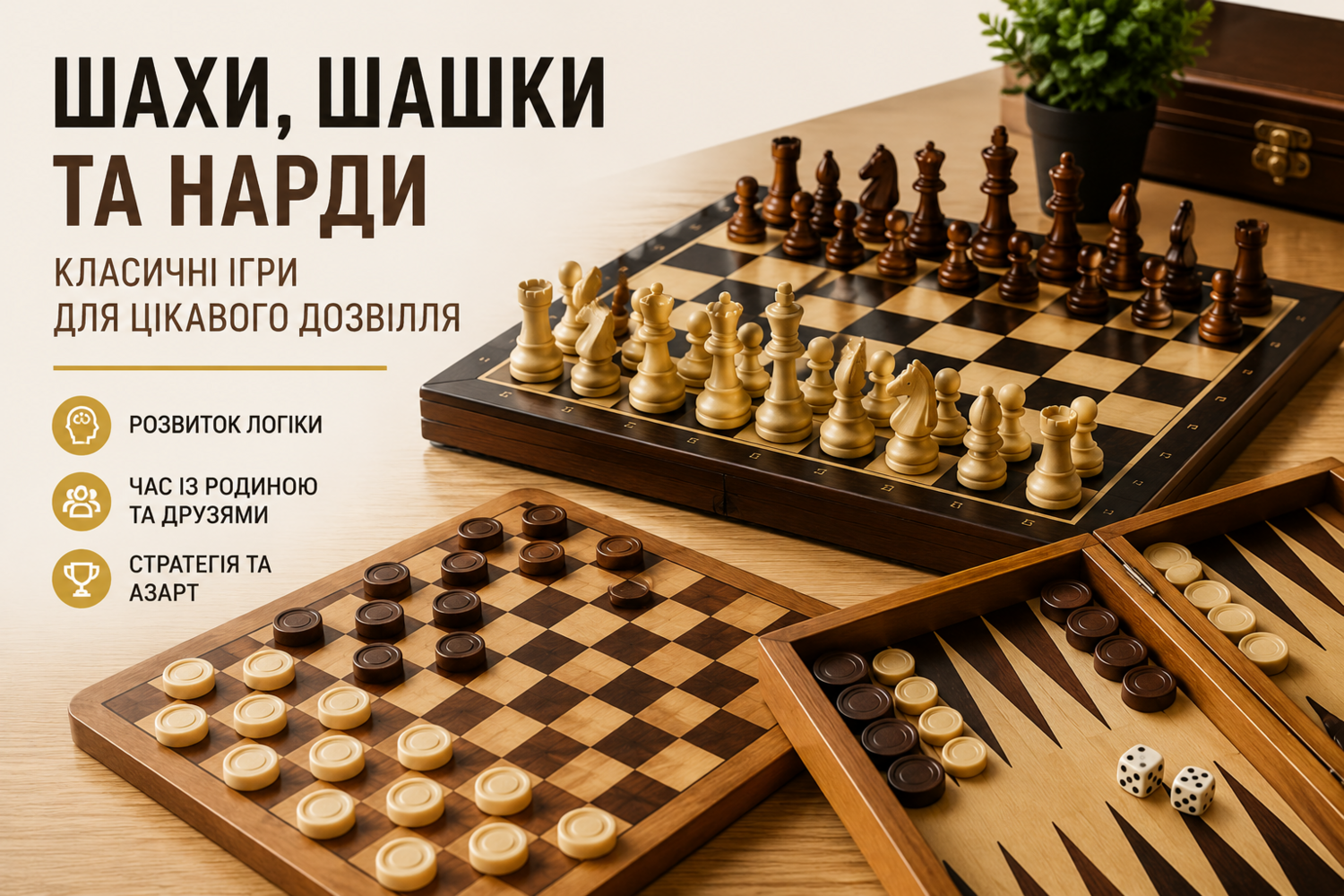 Шахи, шашки та нарди: чому класичні настільні ігри не втрача...