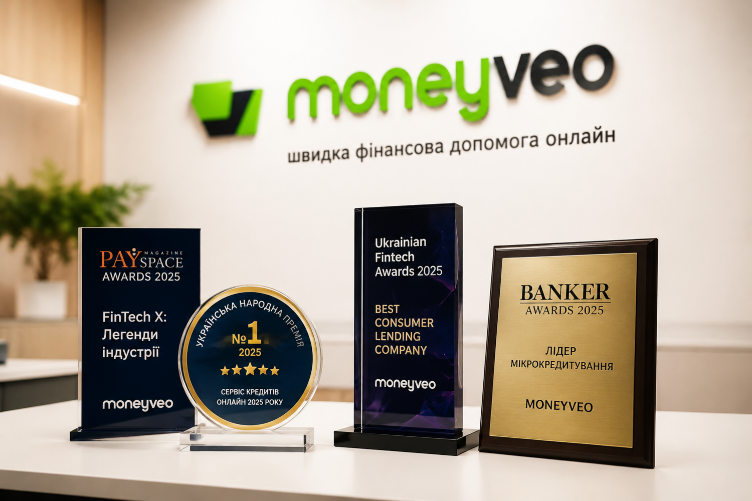 Moneyveo отримала низку престижних нагород за підсумками 202...